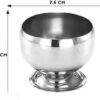 Stainless Steel Ice Cream Bowl Set Of 6 Cups & 6 Spoon (150ML) Each - Image 3
