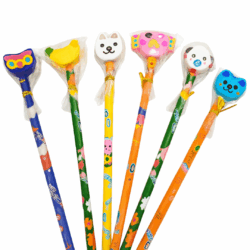 Cartoon Eraser Writing Pencils Pack of 1 piece
